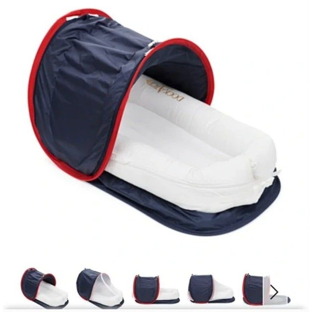 Navy and Red Portable Infant Shade for DockATot